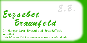 erzsebet braunfeld business card